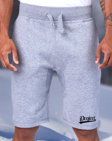 Grey Sweat Shorts (Embroidered)
